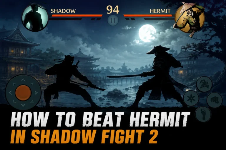 How to beat Hermit in Shadow Fight 2 with battle strategy