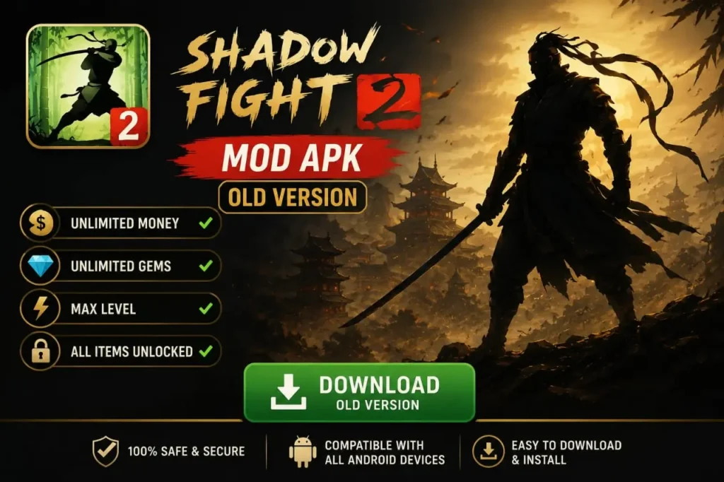 Shadow Fight 2 Mod APK old version with unlimited money and gems