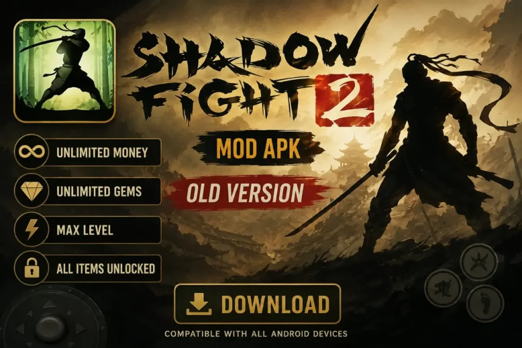 Shadow Fight 2 Mod APK old version with unlimited money and gems