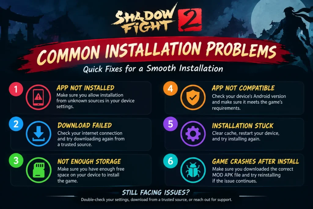 Shadow Fight 2 common installation problems and fixes