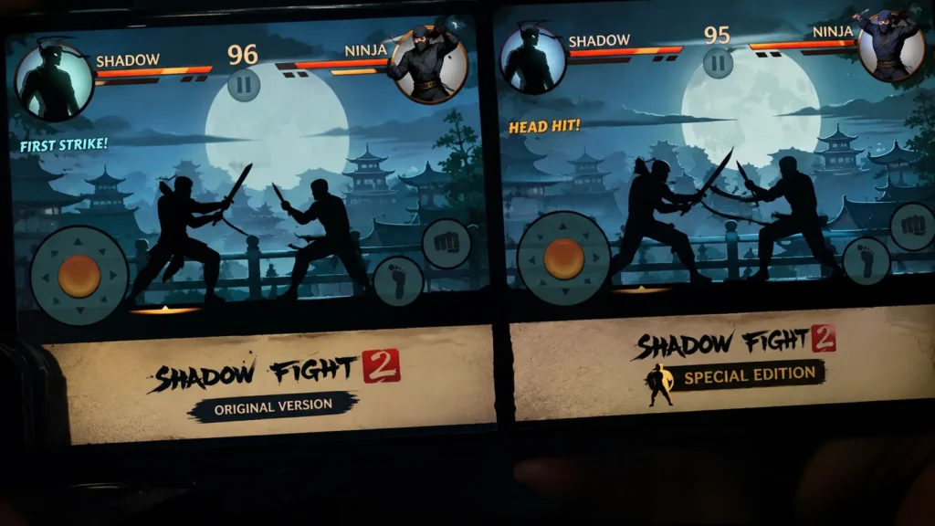 Shadow Fight 2 vs Special Edition gameplay comparison