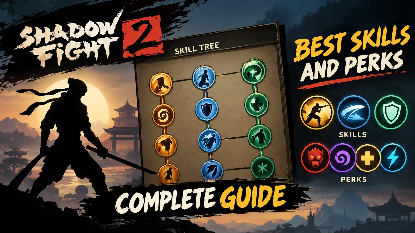 Shadow Fight 2 Skill Tree Guide: Best Skills and Perks 1 Shadow Fight 2 skill tree guide showing the best skills, abilities, and perks for players